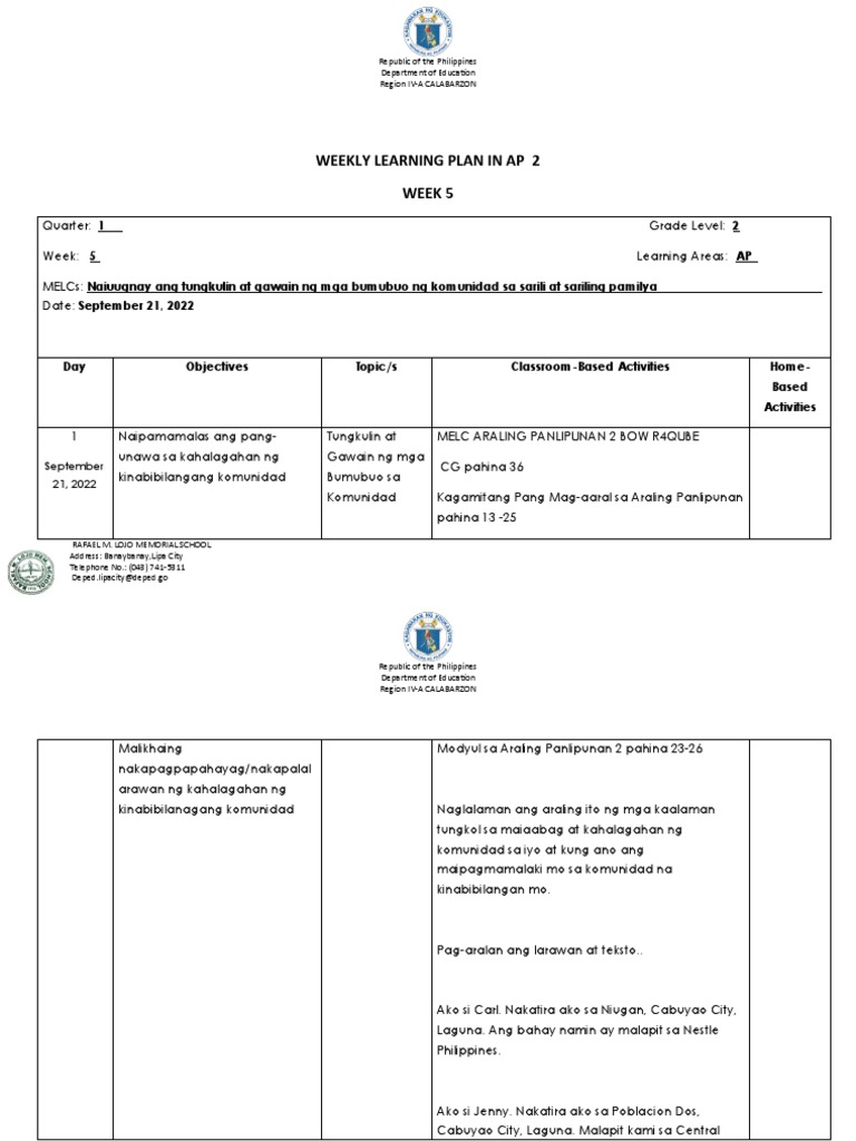 WLP Ap Week 5 | PDF