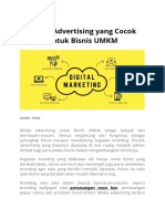 Media Advertising Yang Cocok Untuk Bisnis UMKM