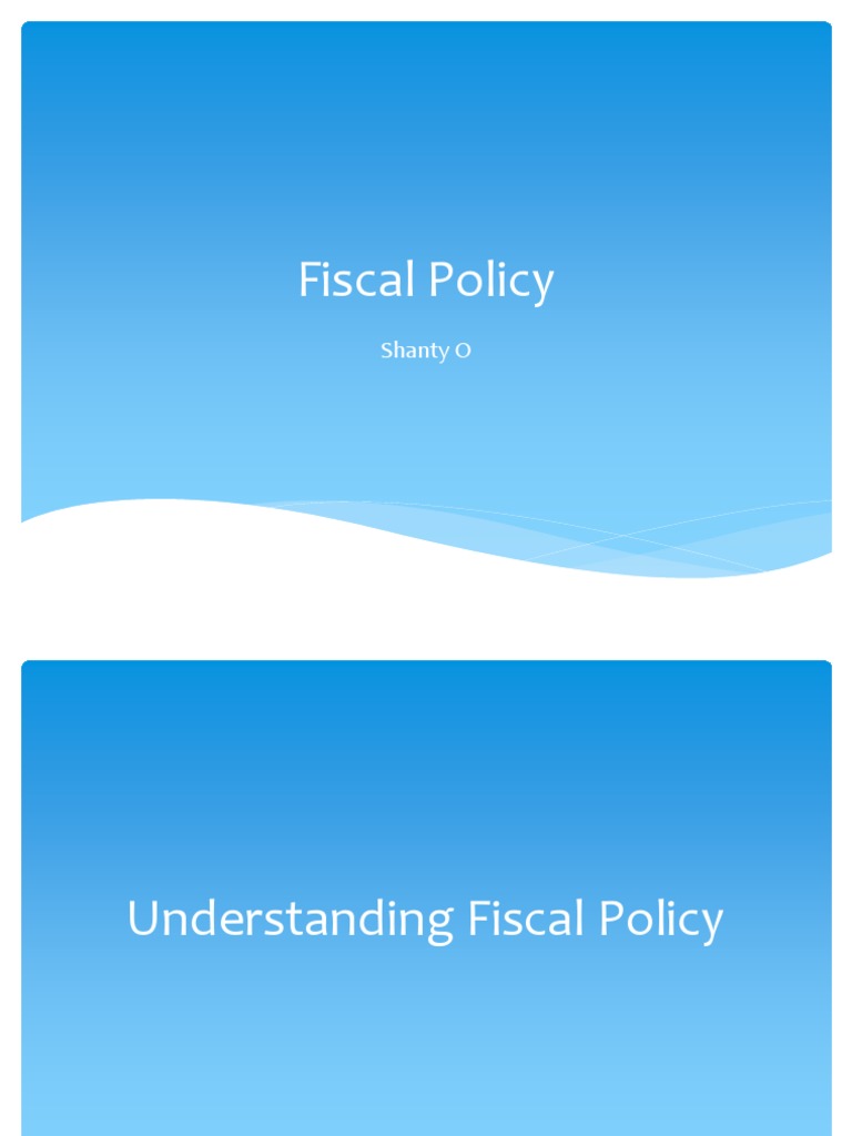 Fiscal Policy PDF Government Budget Balance Fiscal Policy