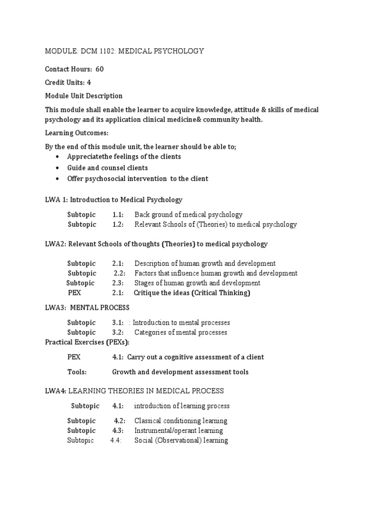 MEDICAL PSYCHOLOGY PDF