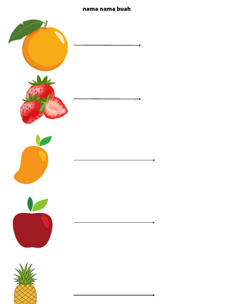 Kegiatan kelas tentang huruf dalam nama buah