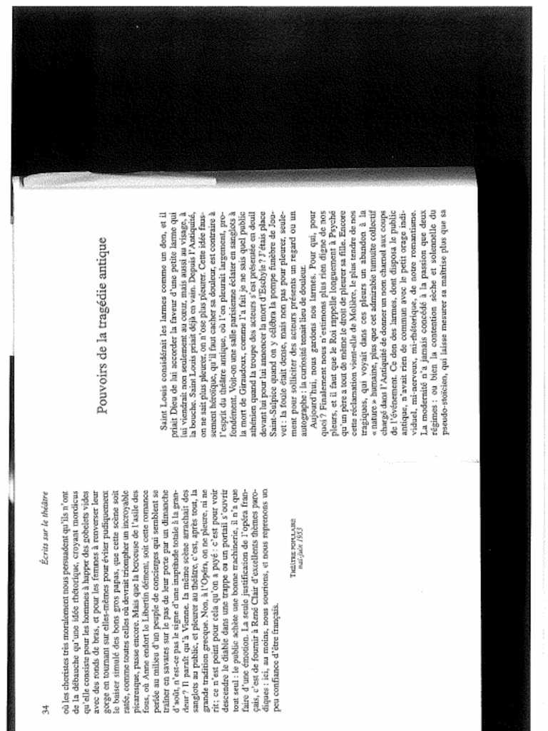 Pouvoirs de La Tragédie Antique | PDF