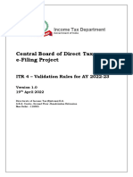 CBDT - E-Filing - ITR 4 - Validation Rules