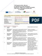 39 PNRR 2 PHD Programme Table AgriculturalEnvironmentalFoodScienceTechnology