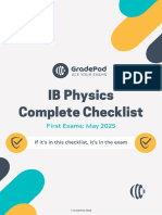 Ib Physics New Syllabus 2023 Learning Objectives Checklist