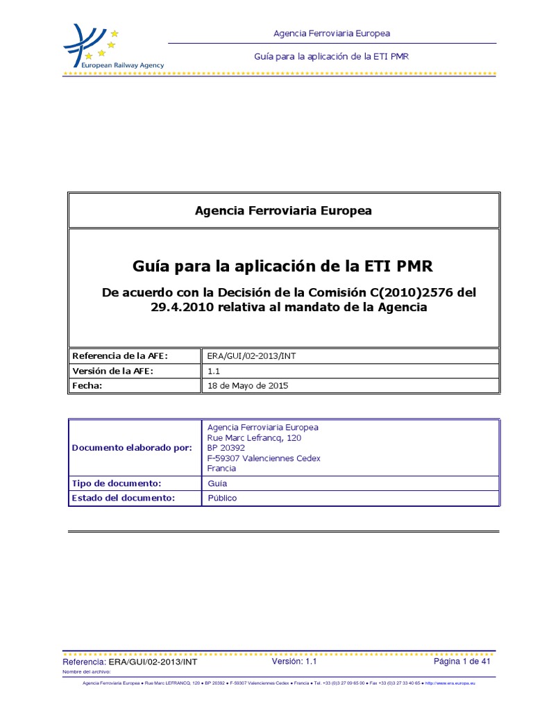 Guide For The Application Of The PRM TSI En ES PDF Negocios 