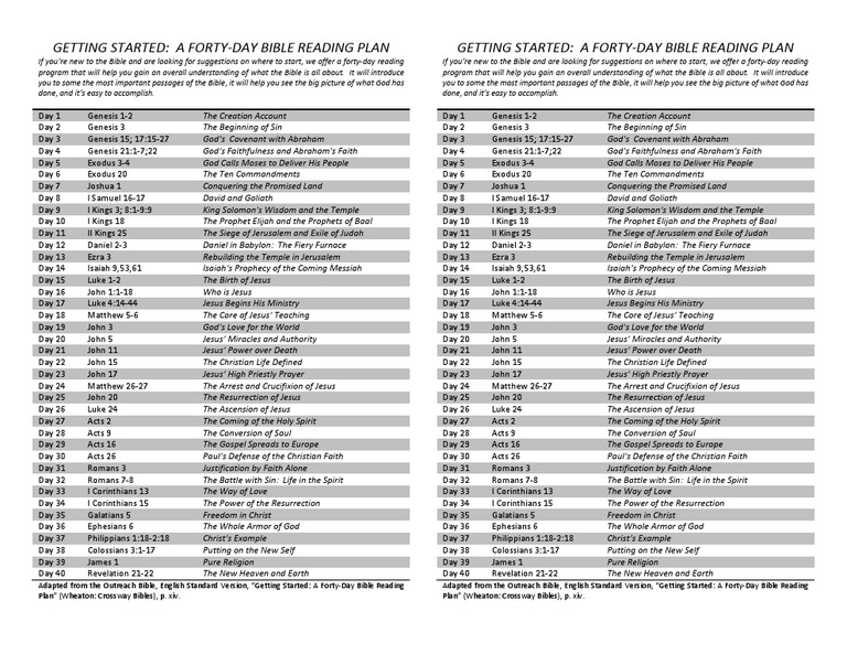40-Day Bible Reading Plan Guide | PDF | John The Baptist | Christianity