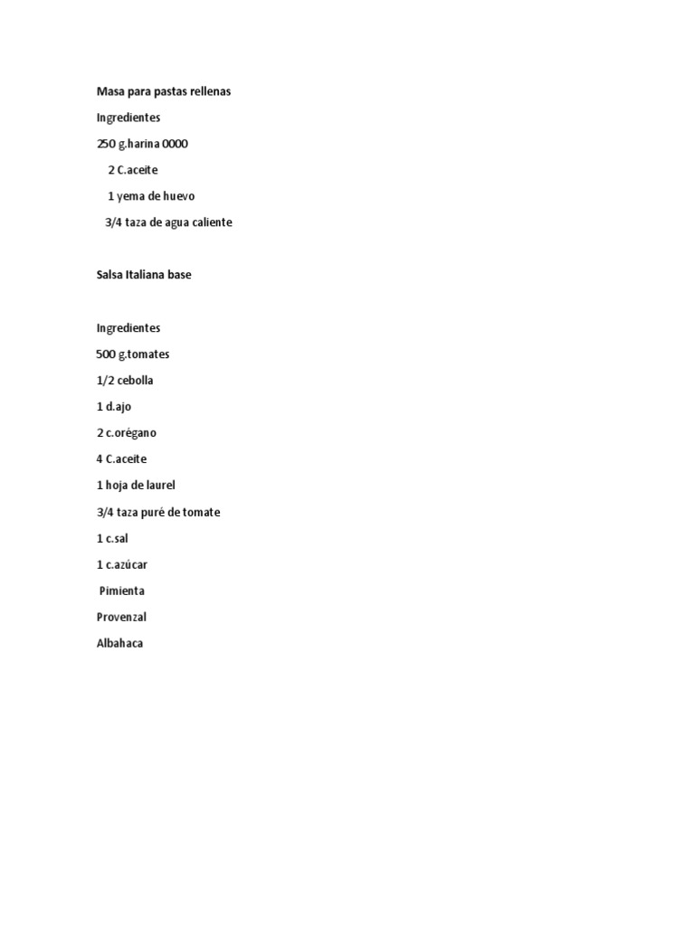 Pasta y Salsa Italiana PDF