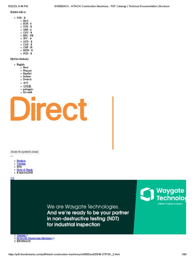 EH5000ACII HITACHI Construction Machinery PDF Catalogs _ Technical