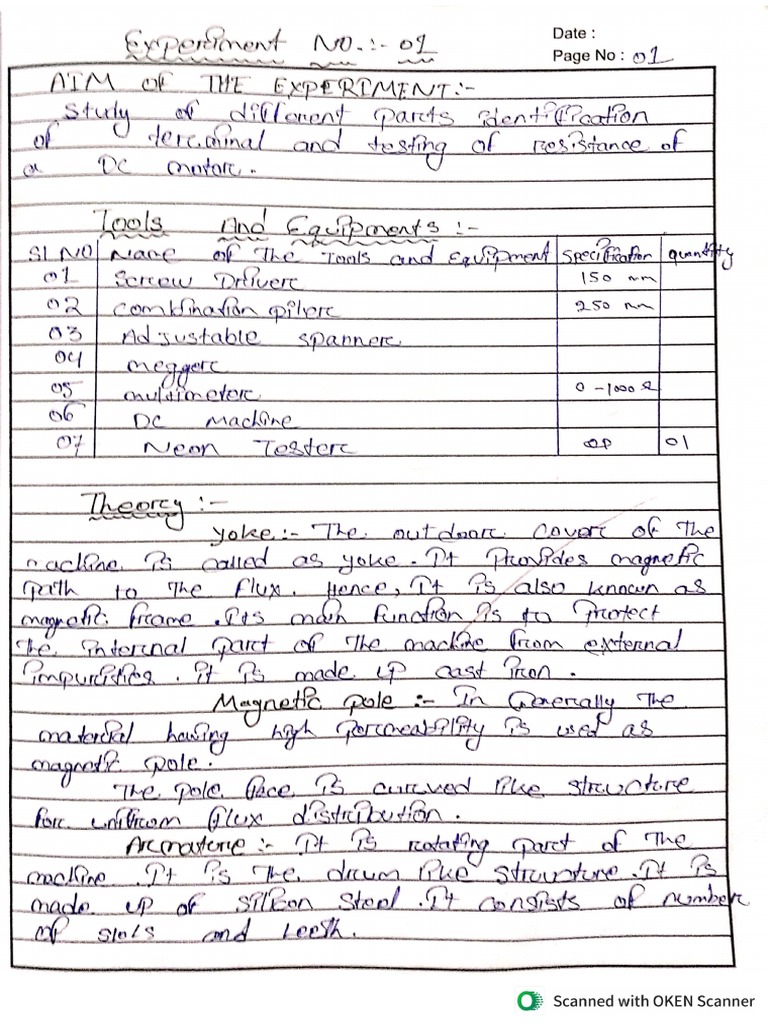 Electrical Machine Lab 1 1 | PDF
