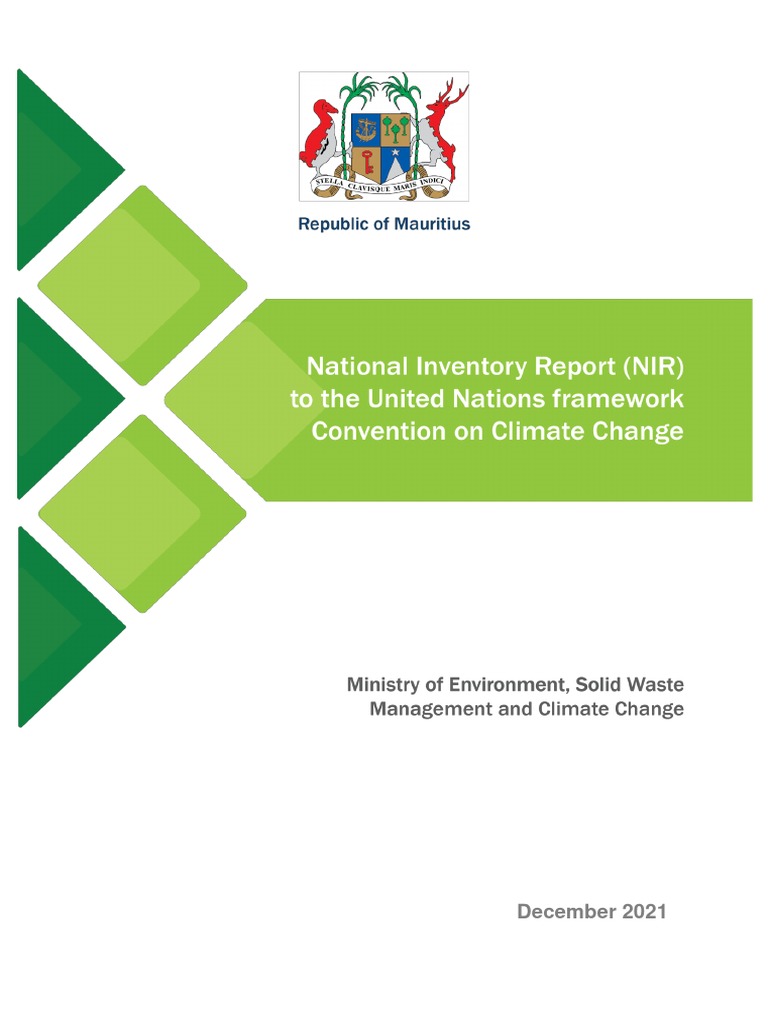 National Inventory Report Republic of Mauritius | PDF