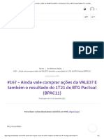 #167 - Ainda Vale Comprar Ações Da VALE3? E Também o Resultado Do 1T21 de BTG Pactual (BPAC11)