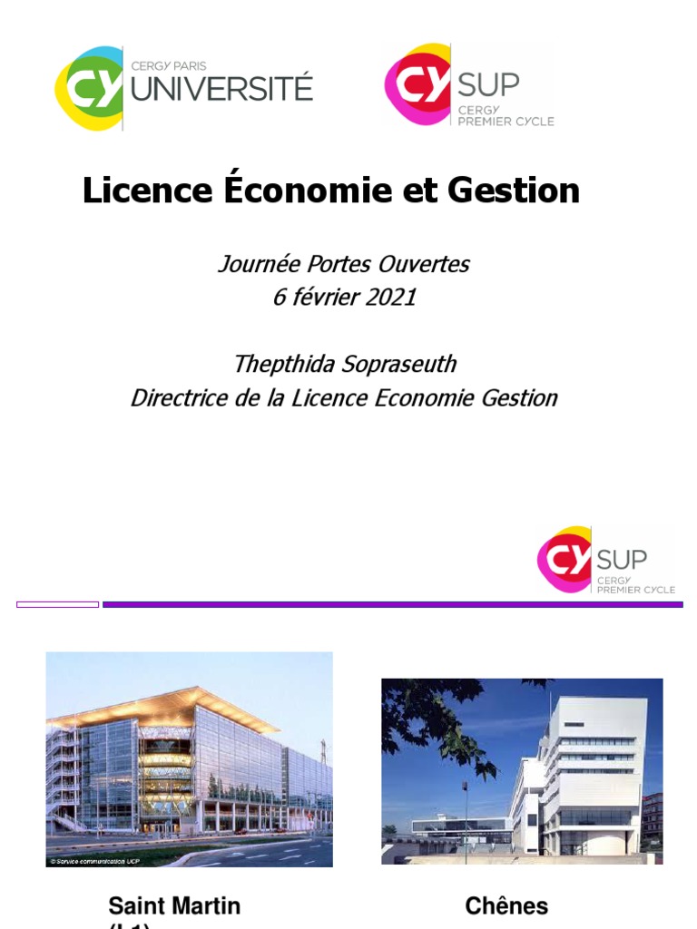 Licence Économie et Gestion Présentation PDF Économie Économie — free download