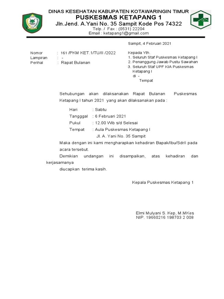 Undangan Rapat | PDF