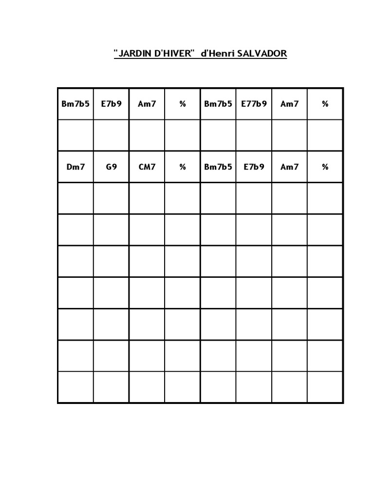Henri Salvador - Jardin D’hiver | PDF
