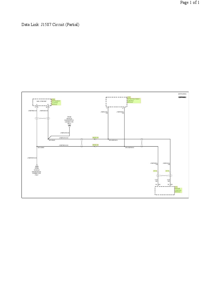 J1587 Data Link Wiring Overview | PDF