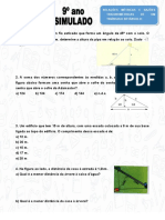 Simulado Geometria 9º Ano Relações Métricas e Trigonométricas