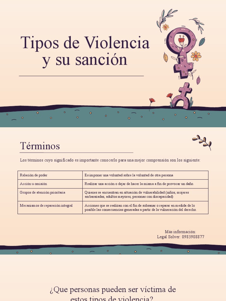 Tipos de Violencia y Sanciones Legales | PDF | Violencia | Violación