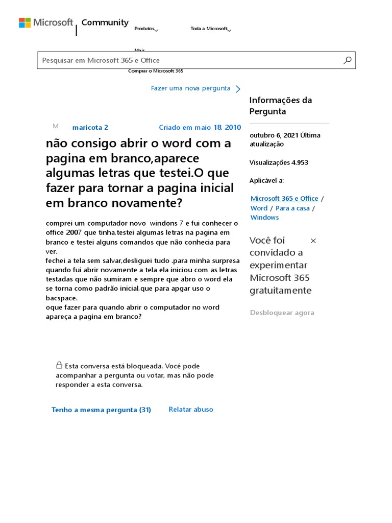 Como restaurar página em branco no Word | PDF | Microsoft | Microsoft ...