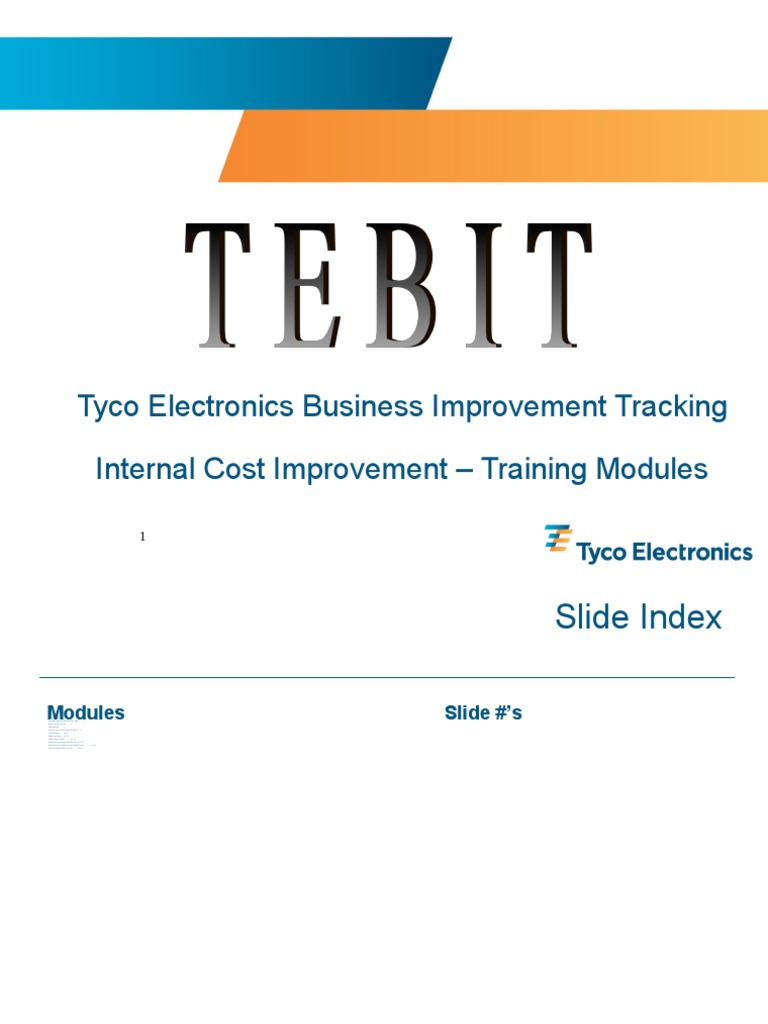 TEBIT Training Modules Overview | PDF