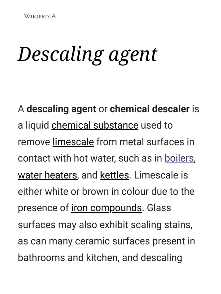 Descaling agent PDF