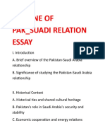 OUTLINE OF PAK_SUADI RELATION ESSAY