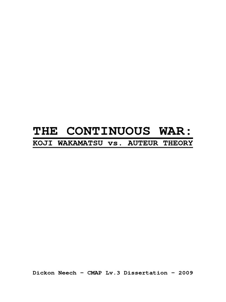 Koji Wakamatsu - The Continuous War | PDF | Art