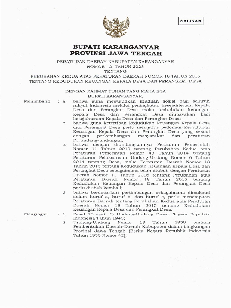 PERDA-NOMOR-2-TAHUN-2023 | PDF