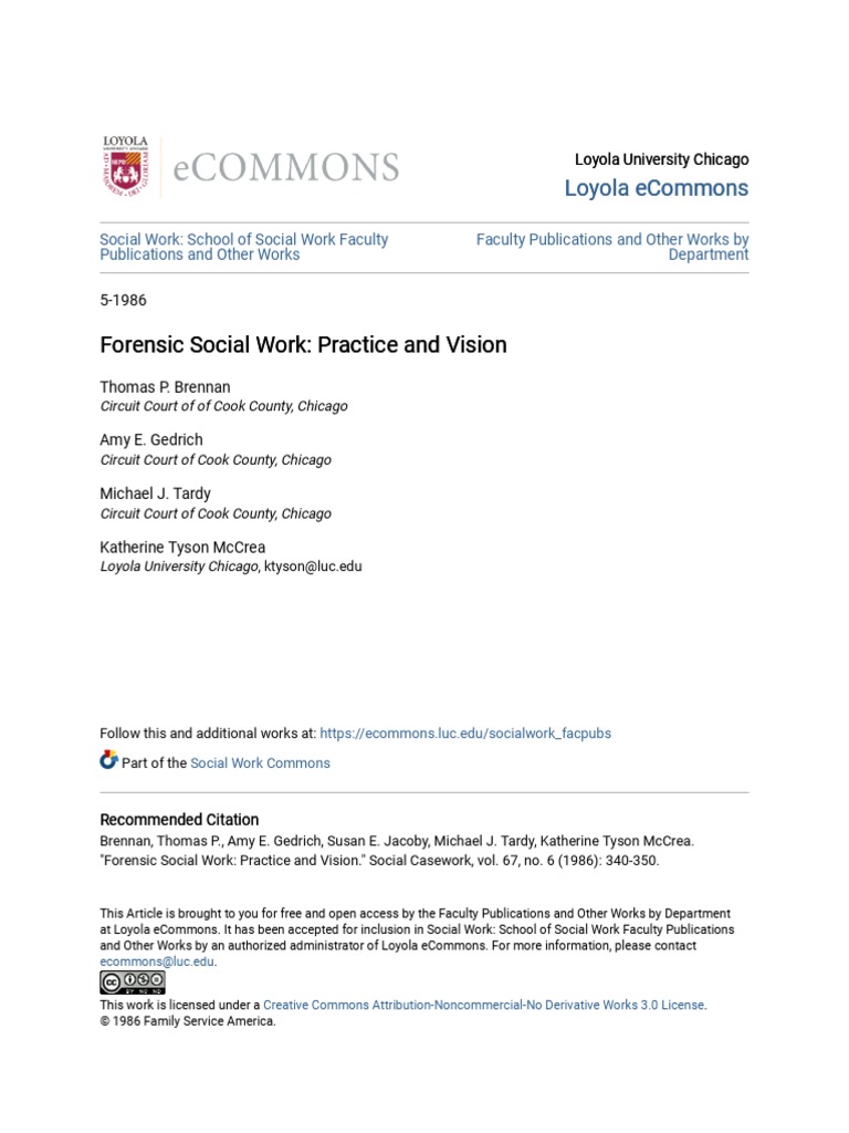 Forensic Social Work Practice And Vision Pdf