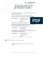 Troubleshooting Guide For The Sample Transport Assembly