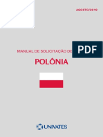 MANUAL DE SOLICITAÇÃO DE VISTO AGOSTO/2019 POLÔNIA