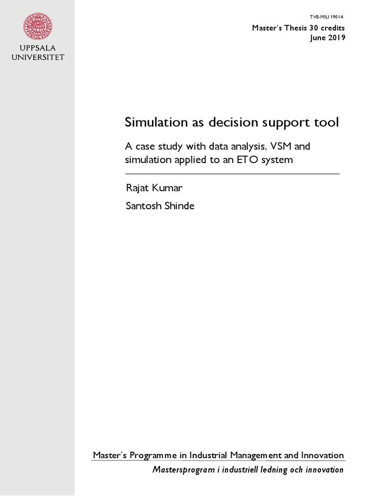 Simulation As Decision Support Tool | PDF