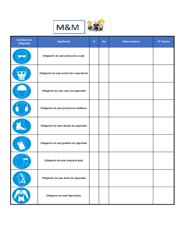 Check List - Carteleria y señalizacion, obligacion | PDF