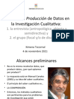 Tecnicas de Producción de Datos - 4 de Nov 2021 XTM