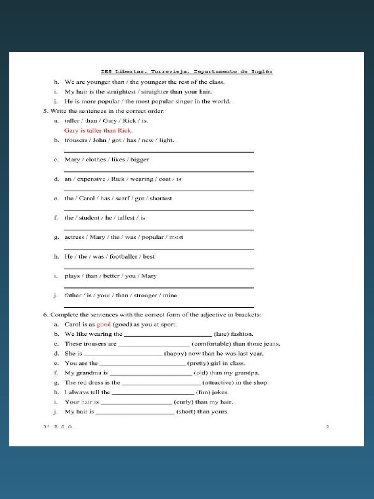 Comparative Adjectives visual data 8