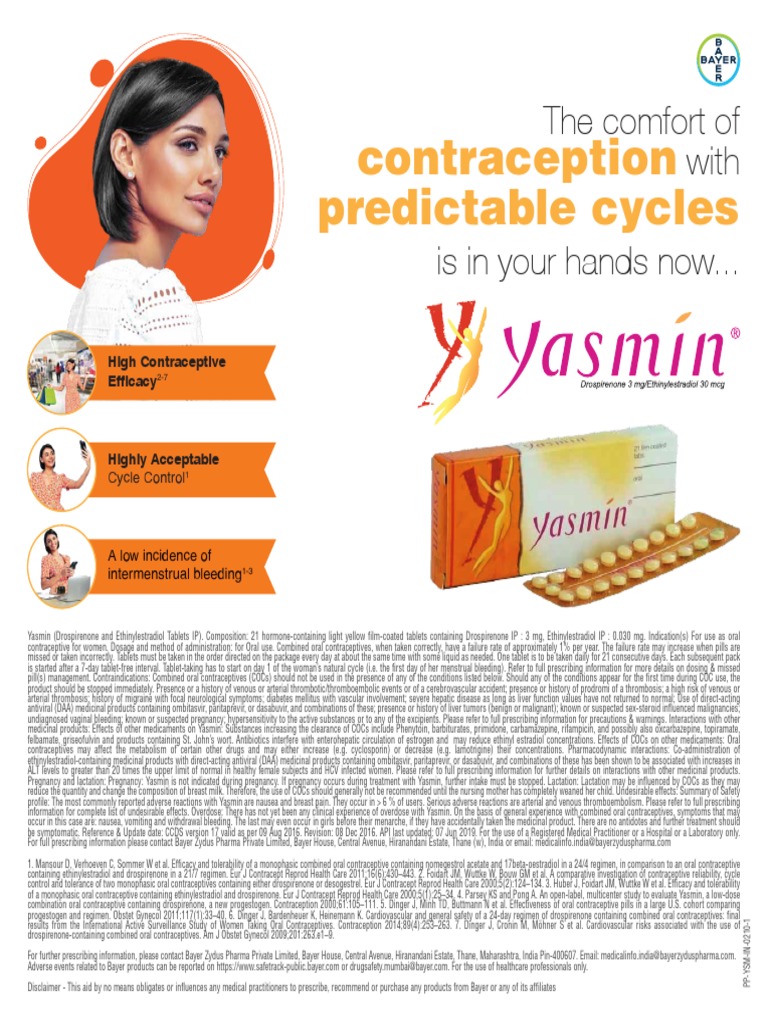 Know Yasmin PDF Combined Oral Contraceptive Pill Thrombosis