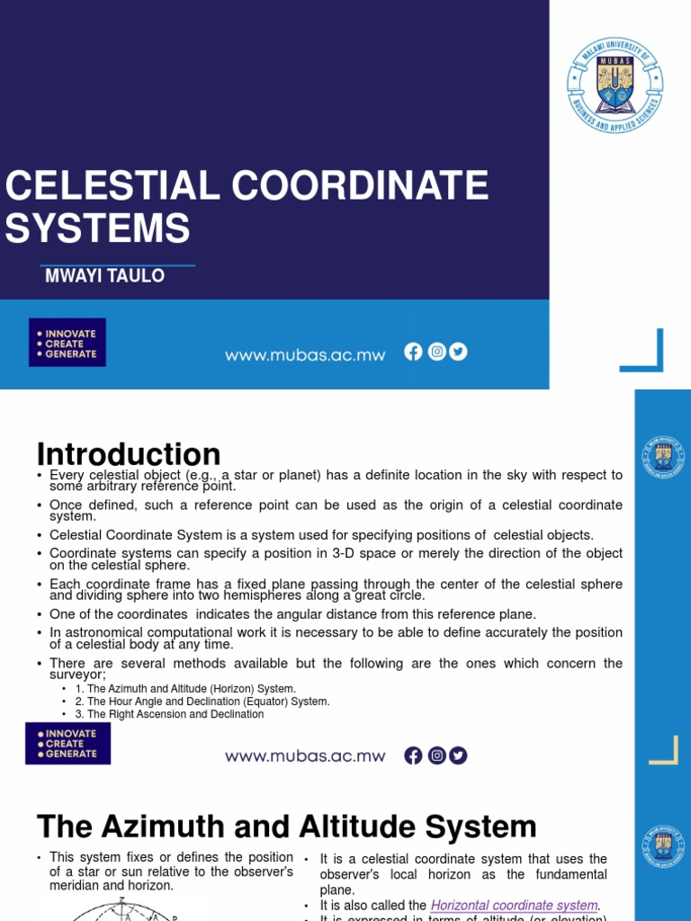 Celestial Coordinate Systems Explained | PDF | Angle | Horizon