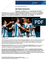 El Logro Histórico Del Del Fútbol Femenino en TV Pública