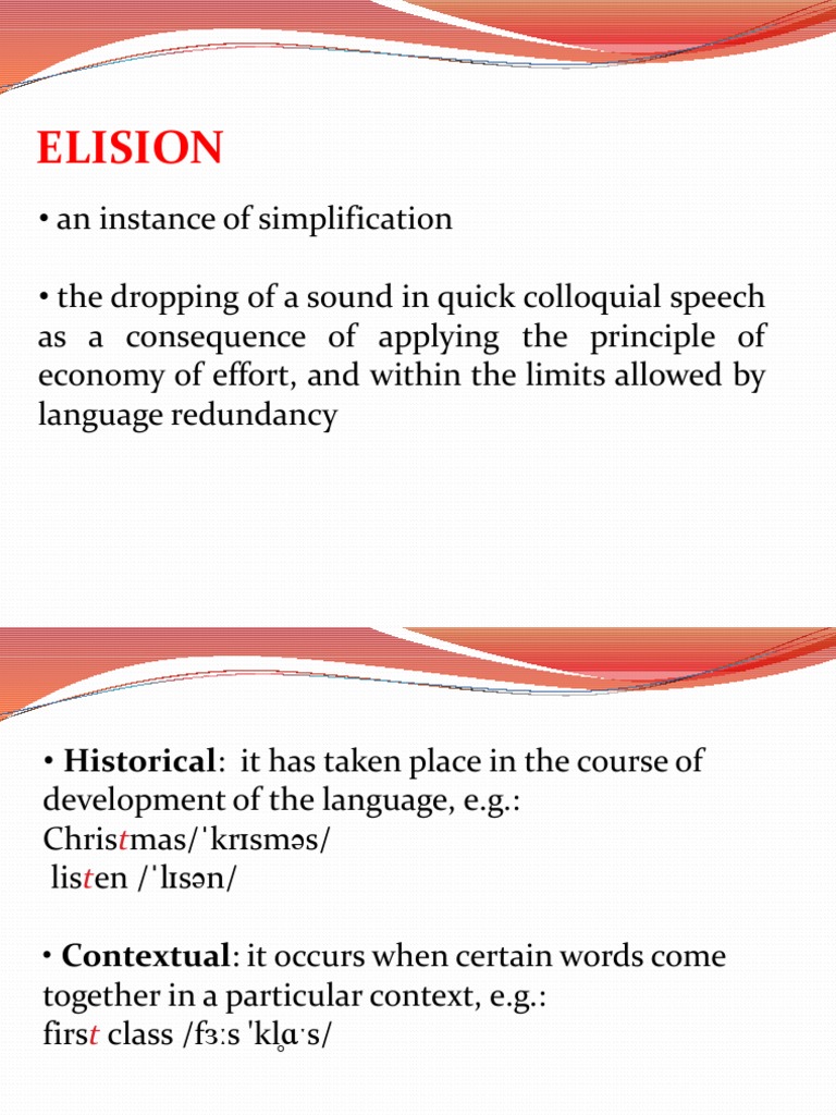 Understanding Elision in Speech | PDF