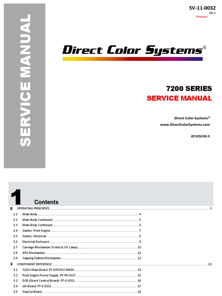 SV-11-0032 - Rev.1 - 7200z Service Manual - 112118 | PDF | Usb ...