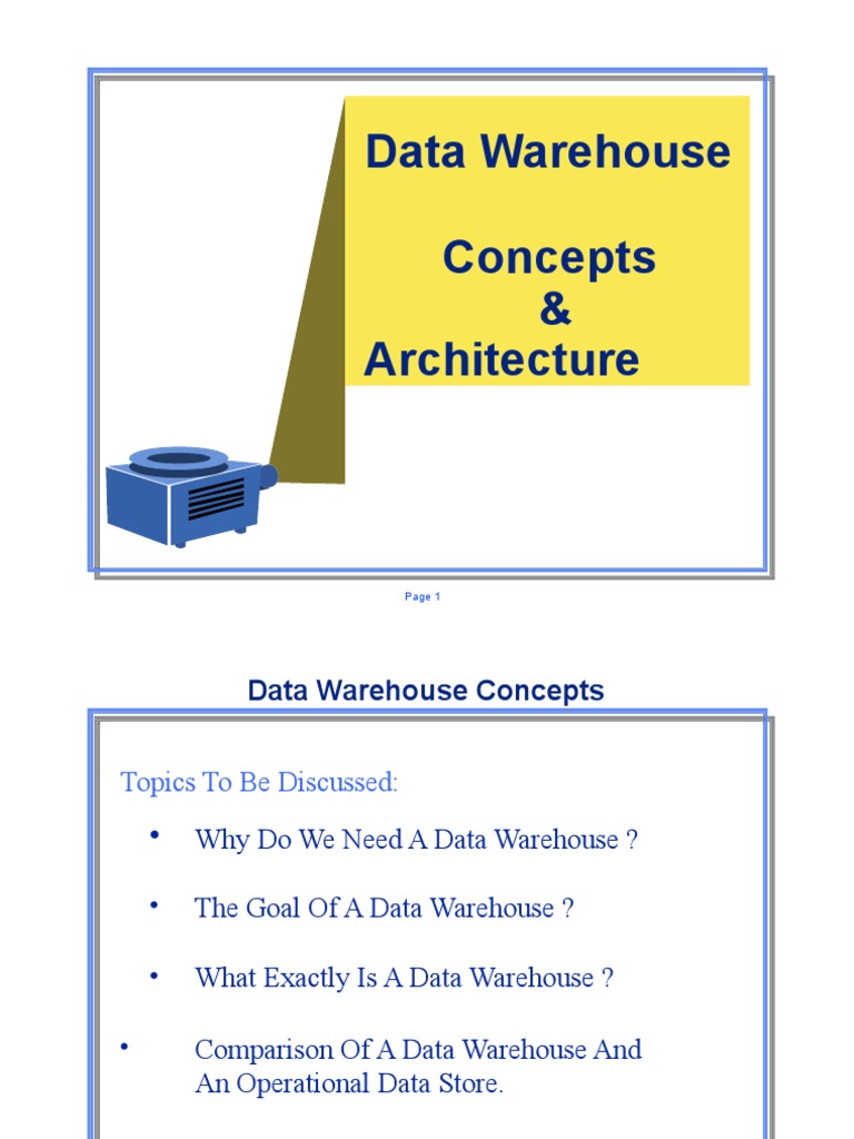 Data Warehouse Concepts and Architecture | PDF | Data Warehouse | Data