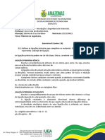 Introdução A Engenharia de Materiais - Trabalho 1