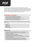 Advantages of Test Plan