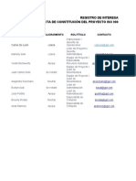 Registro de Interesados Acta de Constitución Del Proyecto ISO 9001 2015 Gestión de Calidad