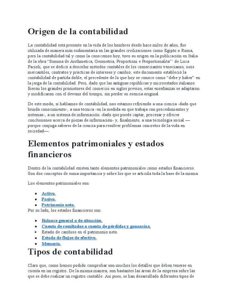 Tipos De Contabilidad Pdf Contabilidad Business