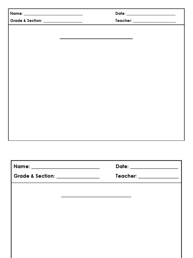 Activity Templates | PDF