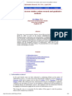 Recent Trends in User Studies - Action Research and Qualitative Methods