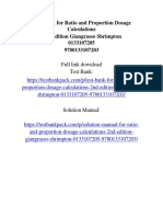 Ratio and Proportion Dosage Calculations 2nd Edition Giangrasso Shrimpton Test Bank