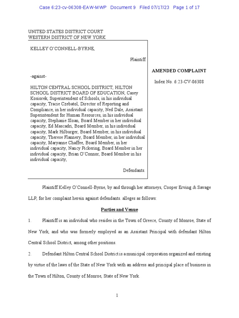 Hilton Complaint PDF Damages First Amendment To The United States