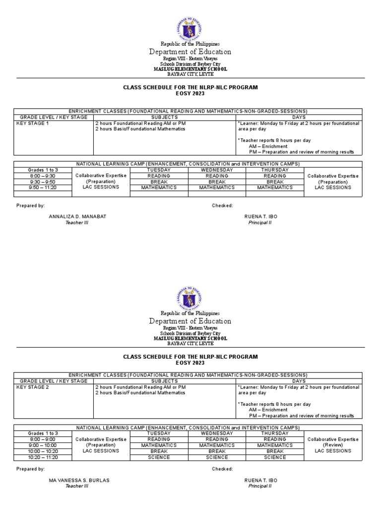 nlc-class-schedule-pdf